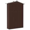 vidaXL Garden Shed Brown Galvanized Steel and Plastic