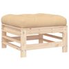 vidaXL Garden Lounge Set Beige, Natural Wood