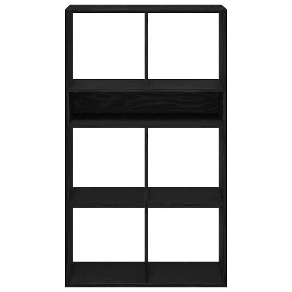 vidaXL Book Cabinet Black Engineered wood Medium Book Cabinet