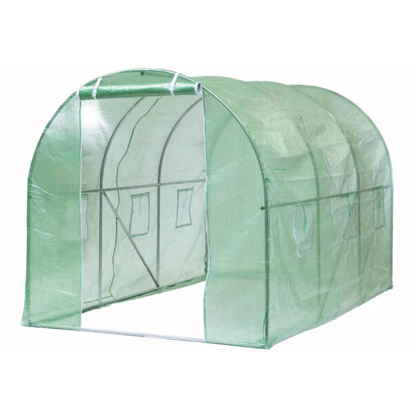 Nature Greenhouse Green Galvanized metal 11.5 x 6.6 x 6.6 ft
