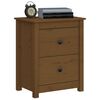 vidaXL Bedside Cabinet Honey Brown Solid Pine Wood 19.7x13.8x24.2 in
