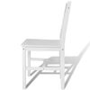 vidaXL Dining Chair Set of 6 White Solid pine wood Standard Comfy