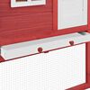 vidaXL Chicken Coop Red and White Solid fir wood, Plywood, Galvanized steel
