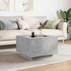 vidaXL Coffee Table Concrete grey Engineered wood, glass 24 in