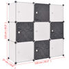 vidaXL Storage Cube Organizer Black and White