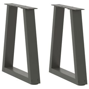 vidaXL Dining Table Leg Set of 2 Anthracite Steel Standard