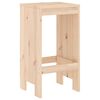 vidaXL Bar Stool Set of 2 Natural wood Solid pine wood Standard