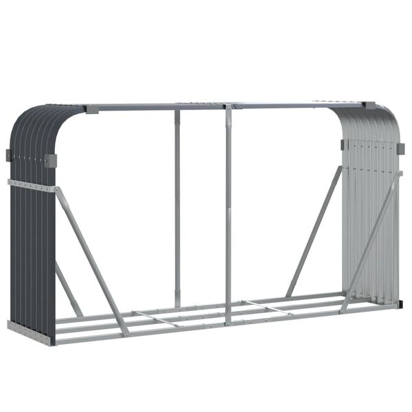 vidaXL Log Holder Anthracite 70.9"x17.7"x39.4" Galvanized Steel