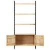 vidaXL Bookcase Brown and Black Solid mango wood and powder-coated iron