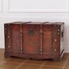 vidaXL Wooden Treasure Chest Large Mocha Brown