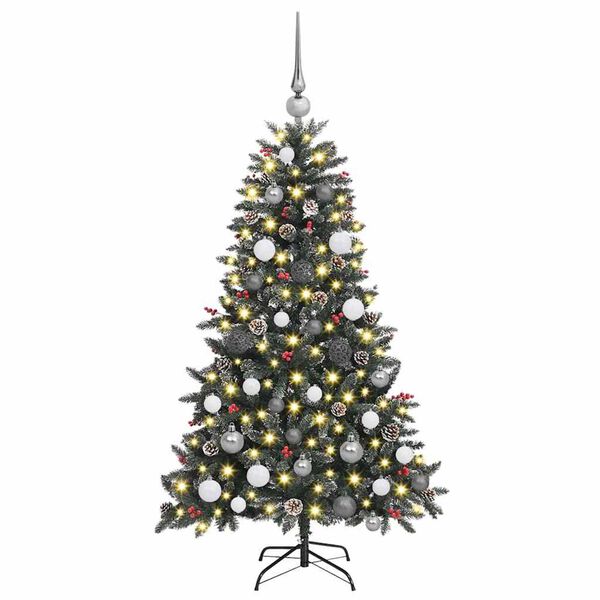 vidaXL Artificial Christmas Tree with 150 LEDs Green 59.06 in