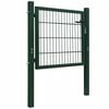vidaXL Fence Gate Steel Green 39.4"x39.4"