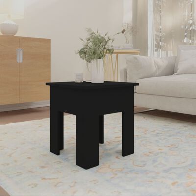 vidaXL Coffee Table Black 15.7"x15.7"x16.5" Engineered Wood