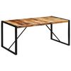 vidaXL Dining Table Black Solid Mango Wood 68.9 x 35.4 x 29.9 in Durable