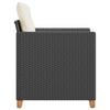 vidaXL Garden Chair Black, Cream White PE rattan 24 x 26.4 x 27.2 in
