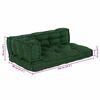 vidaXL Pallet Sofa Cushion 3 pcs Green fabric