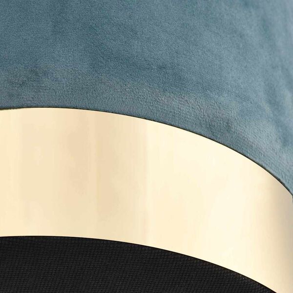 vidaXL Stool Light blue and gold Velvet, metal, plywood Compact