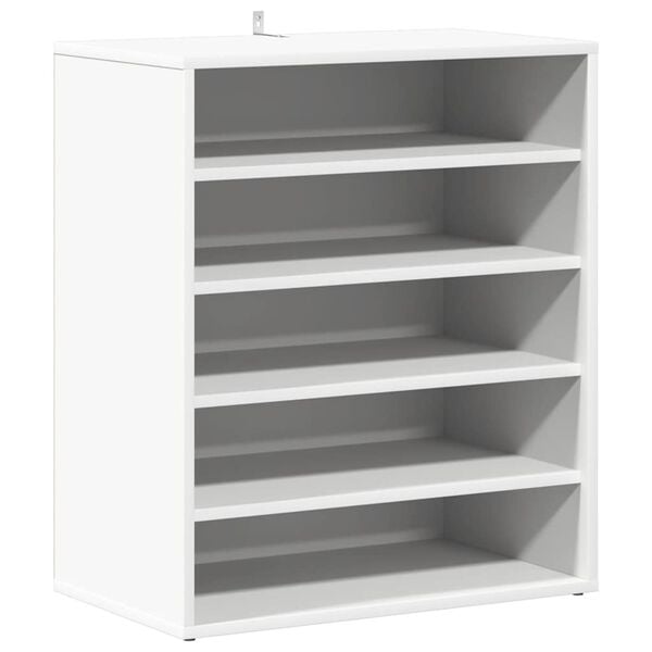 vidaXL Shoe Cabinet White Engineered wood Medium Shoe Cabinet