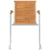 vidaXL Patio Chairs 4 pcs with Cuhsions Solid Acacia Wood (2x46495+314046)