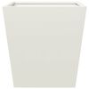 vidaXL Garden Planter White Cold-rolled steel 16 in Durable