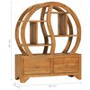 vidaXL Cabinet With Yin Yang Shelf Teak Wood Natural