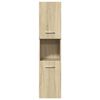 vidaXL Bathroom Furniture Set Sonoma Oak Engineered Wood, Glass
