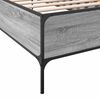 vidaXL Bed Frame Grey Sonoma Engineered Wood, Metal Single Durable