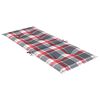 vidaXL Highback Chair Cushion Set of 6 Red Check Pattern