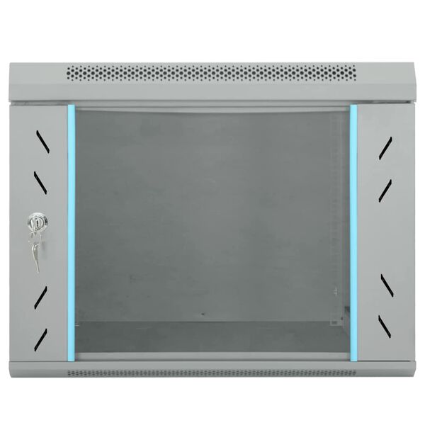 vidaXL Network Cabinet with Storage Gray 53 x 60 x 45 cm Steel