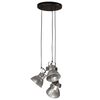 vidaXL Hanging Lamp Vintage silver and black Iron