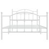 vidaXL Metal Bed Frame without Mattress with Footboard White 107 x 79.9 "