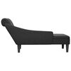 vidaXL Chaise Lounge Black Fabric 57.1 x 22.0 x 27.6 in Stylish Design