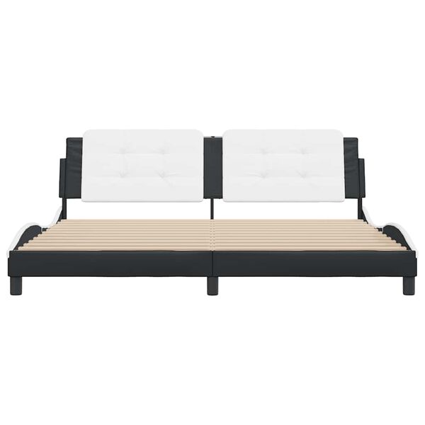 vidaXL Bed Frame Black and White