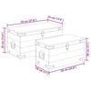 vidaXL Storage Box Rough Mango Wood Multiple Sizes Included Sturdy