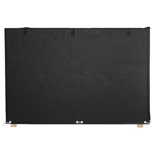 vidaXL Swing Bench Cover Black Polyethylene 84.6 x 59.1 x 51.2/59.1 in