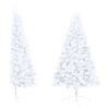vidaXL Artificial Half Pre-lit Christmas Tree with Stand White 47.2" PVC