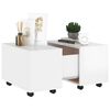 vidaXL Coffee Table High Gloss White Engineered Wood Medium Extendable