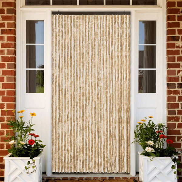 vidaXL Insect Curtain Beige 46.5x86.6" Chenille