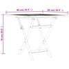 vidaXL Garden Dining Set Natural Teak Solid Teak Wood Medium Foldable