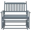 vidaXL Glider Bench Grey Solid poplar wood Medium Ergonomic