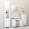 vidaXL Bathroom Furniture Set High gloss white Engineered Wood Standard