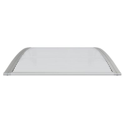 vidaXL Door Canopy Gray and Transparent 39.4"x31.5" Polycarbonate