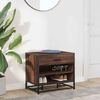 vidaXL Shoe Bench Brown Oak Engineered wood and metal Small Shoe Bench