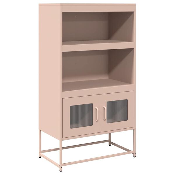 vidaXL Highboard Pink Cold-rolled steel Mid-sized Highboard