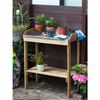 Nature Planting Table Pine Pine wood Medium Potting Table Rectangular
