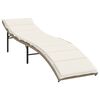 vidaXL Sun Lounger Set of 2 Beige PE rattan Large