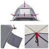 vidaXL Beach Tent 2-Person Gray Quick Release Waterproof