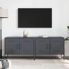 vidaXL TV Cabinet Set of 2 Anthracite Steel Standard Size TV Cabinet