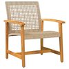 vidaXL Garden Lounge Set Beige and Brown PE rattan, solid acacia wood, metal