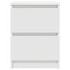vidaXL TV Cabinet White Engineered wood 15.7 x 13.8 x 21.3 in TV Cabinet